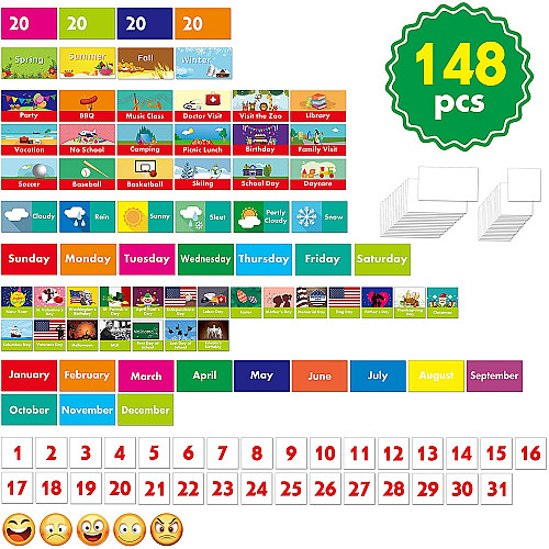 Навчальний набір планер Календар (148 карток) від SpriteGru