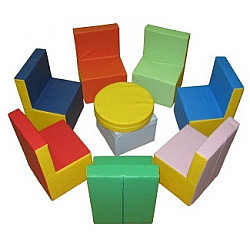 Игровой набор мягкой мебели Радужный (9 элементов)