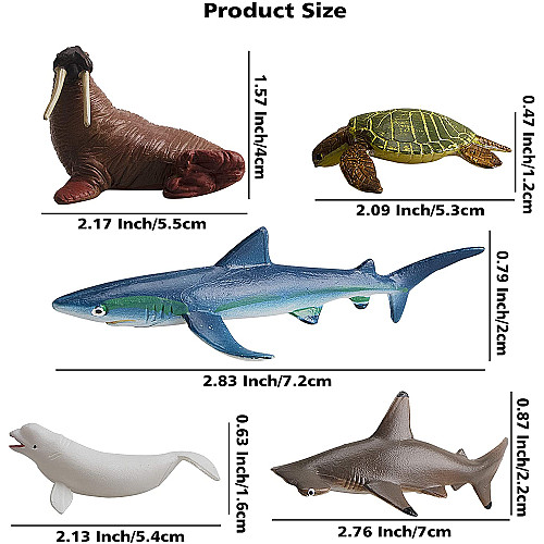 Развивающий набор мини фигурки Морские животные (24 шт) от Toymany