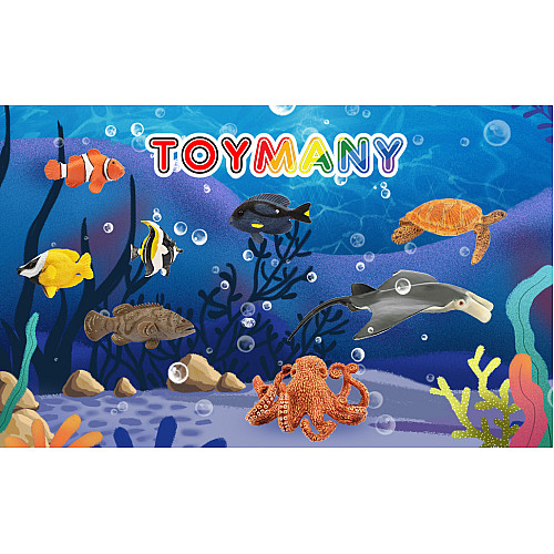 Развивающий набор мини фигурки Морские обитатели (8 шт) от Toymany