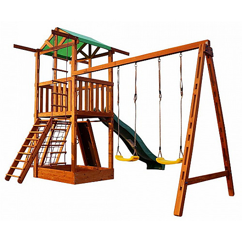 Дитячий дерев'яний ігровий комплекс Babyland-3 з гойдалками