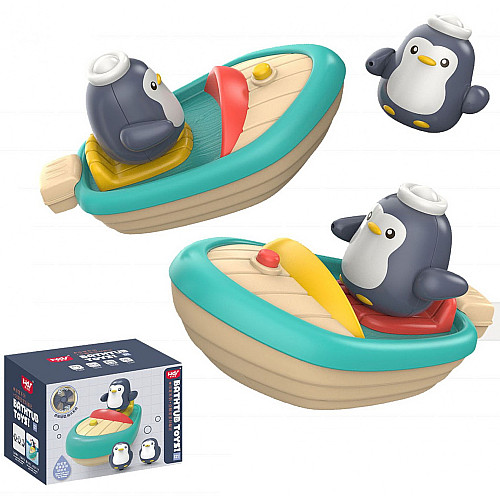 Розвиваючий набір для ванни човен з пінгвінами (3 шт)