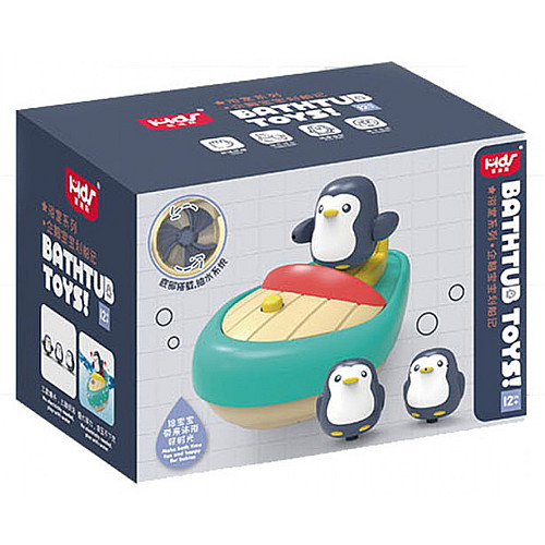 Развивающий набор для ванны Лодка с пингвинами (3 шт)