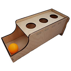Тактильная коробка-скат Монтессори с 3 отверстиями для шарика