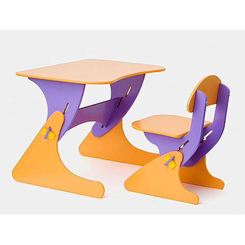Детский цветной стул и стол