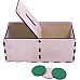 Тактильная коробка Монтессори с откидной крышкой и монетками