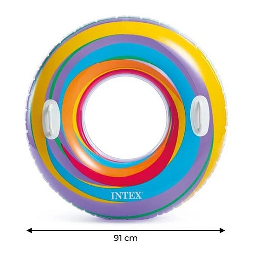 Дитячий надувний круг з ручками діаметр 91 см (1 шт)