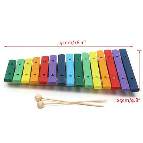 Розвиваюча музична іграшка кольоровий Ксилофон 15 тонів