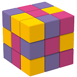 Детский модульный набор Кубики (27 кубиков)