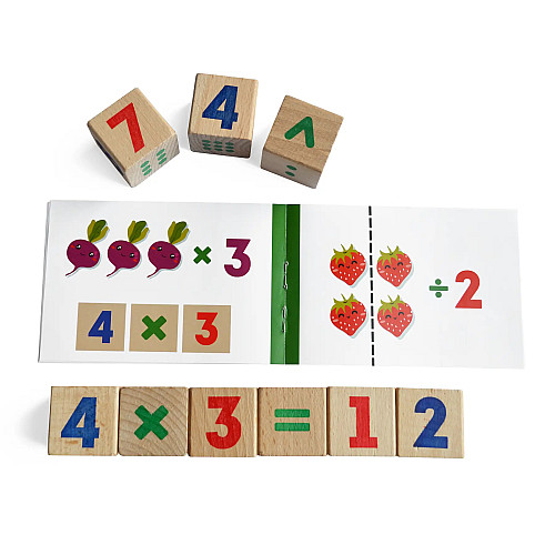 Развивающая игрушка Кубики математика (30 заданий)