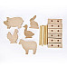 Набір дерев'яних фігурок Тварини на фермі (17 елементів)