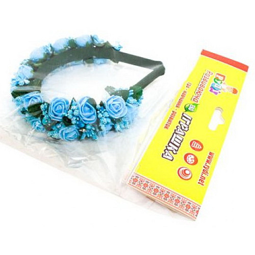 Набір для творчості Обруч для волосся з блакитними трояндами