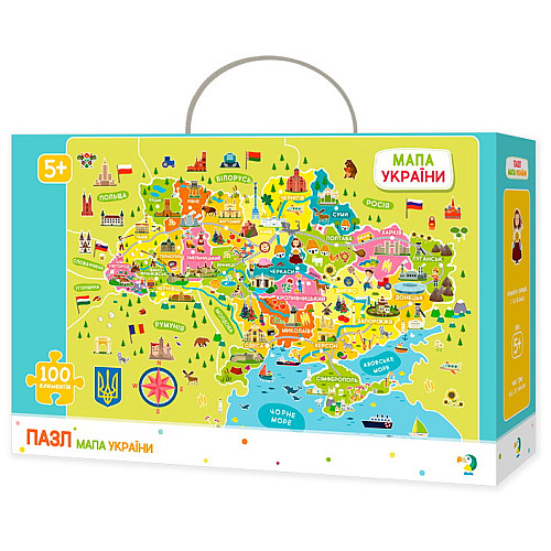 Развивающий набор пазлы Карта Украины (100 элементов)