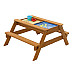 Деревянная песочница-стол