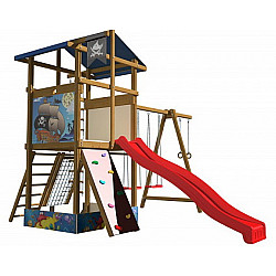Детская игровая площадка SportBaby-10 с песочницей и качелями