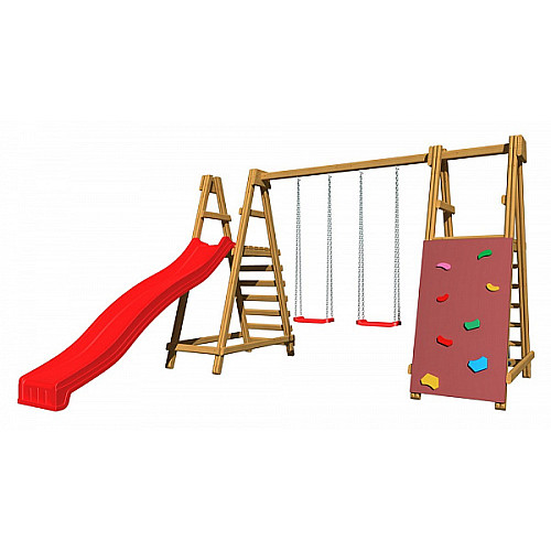 Детская игровая площадка SportBaby-5 с горкой и скалодромом