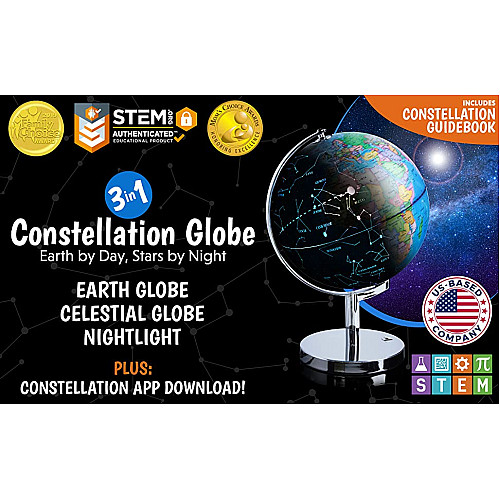 Глобус STEM с картой звездного неба и ночником от USA Toyz