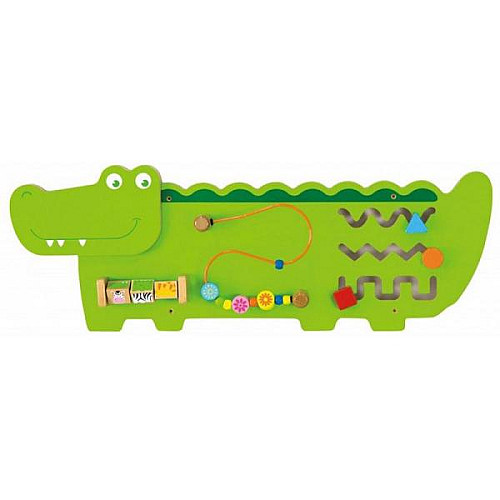 Развивающий бизиборд Крокодил от Viga Toys
