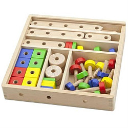 Строительный набор Цветной конструктор (53 детали) от Viga Toys