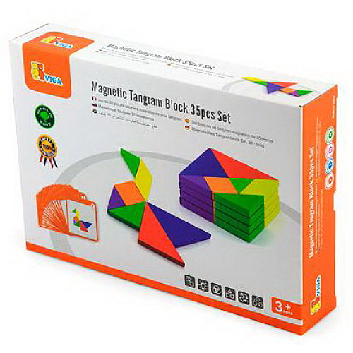 Развивающий набор магнитные геометрические блоки (102 шт) от Viga Toys