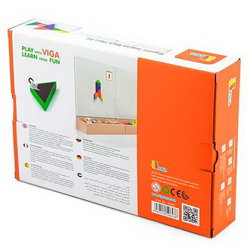 Развивающий набор магнитные геометрические блоки (102 шт) от Viga Toys