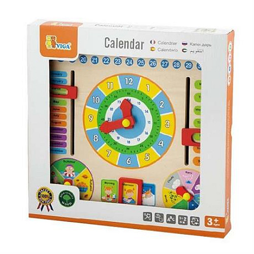 Развивающая игрушка Часы с календарем от Viga Toys
