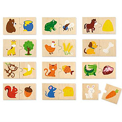 Розвиваючий набір пазли Що їдять тварини (24 елемента) від Viga Toys