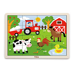 Розвиваючий пазл Ферма (16 елементів) від Viga Toys