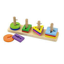 Развивающий набор Монтессори Цвет и форма (12 шт) от Viga Toys