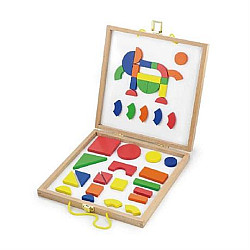 Магнитный набор конструктор Цветные геометрические формы от Viga Toys