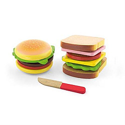 Розвиваючий набір Сендвіч і гамбургер від Viga Toys