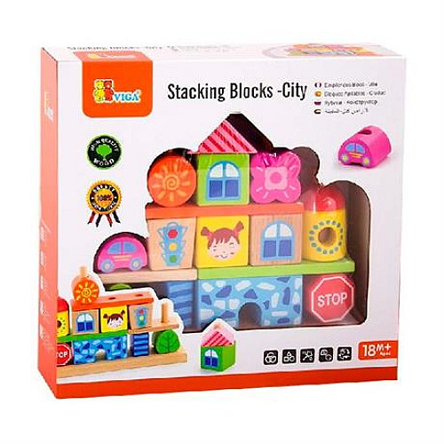 Розвиваючий набір кубиків Городок від Viga Toys