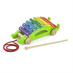 Развивающая игрушка каталка ксилофон Крокодил от Viga Toys