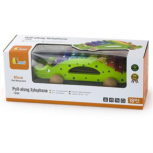 Розвиваюча іграшка каталка ксилофон Крокодил від Viga Toys