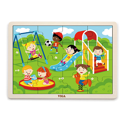 Розвиваючий пазл Парк розваг від Viga Toys