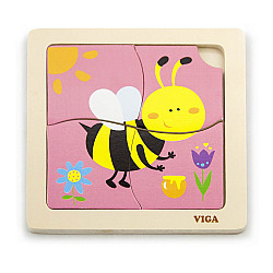 Развивающий мини пазл Пчелка от Viga Toys