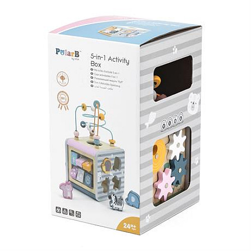 Розвиваючий інтерактивний Бізікуб 5-в-1 PolarB від Viga Toys