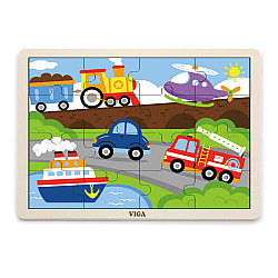 Развивающий пазл Транспорт от Viga Toys