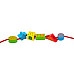Развивающий набор деревянная шнуровка Разноцветные фигурки (30 шт) от Viga Toys