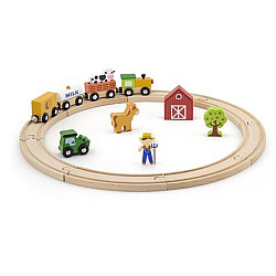 Развивающий набор Железная дорога и фермер (19 деталей) от Viga Toys
