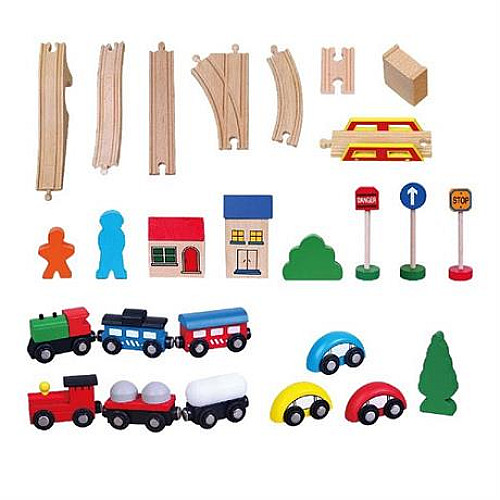 Розвиваючий набір Залізниця (49 деталей) від Viga Toys
