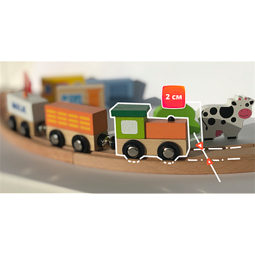 Розвиваючий набір Залізниця (49 деталей) від Viga Toys