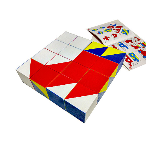 Развивающий набор Кубики Составы узор 3х3см + Альбом по методике Никитиных