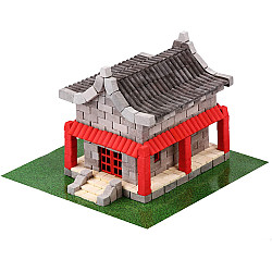 Развивающий конструктор из керамических кирпичиков Китайский домик (600 деталей) от Wise Elk