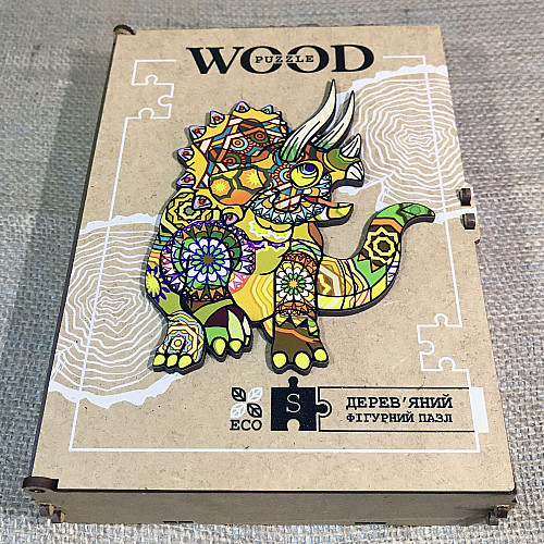 Развивающий деревянный пазл Динозавр от WOOD Puzzle