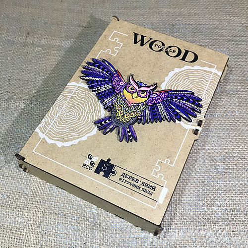 Развивающий деревянный пазл Волшебная сова от WOOD Puzzle