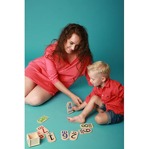 Сенсорный набор Монтессори Цифры и точки №2 от Hega