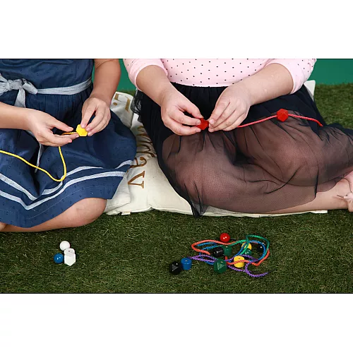 Розвиваючий дерев'яний набір Монтессорі (46 елементів) від Hega