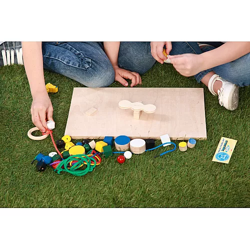 Розвиваючий дерев'яний набір Монтессорі (46 елементів) від Hega