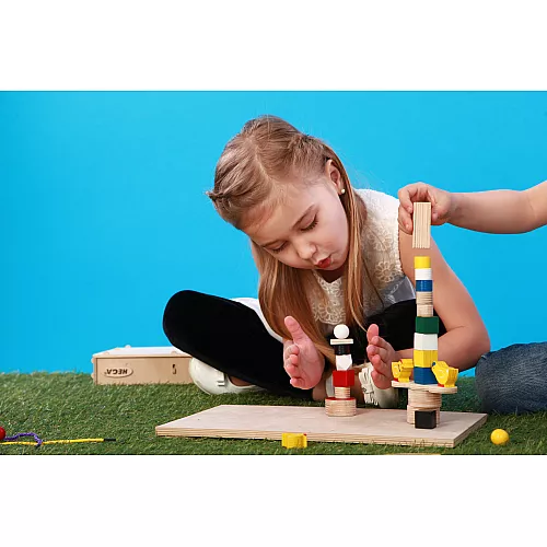 Розвиваючий дерев'яний набір Монтессорі (46 елементів) від Hega